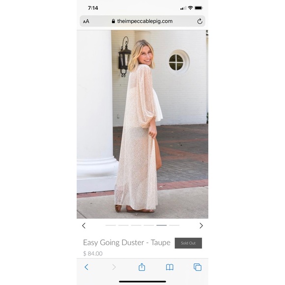 Easy Going Duster - Taupe - Picture 4 of 6